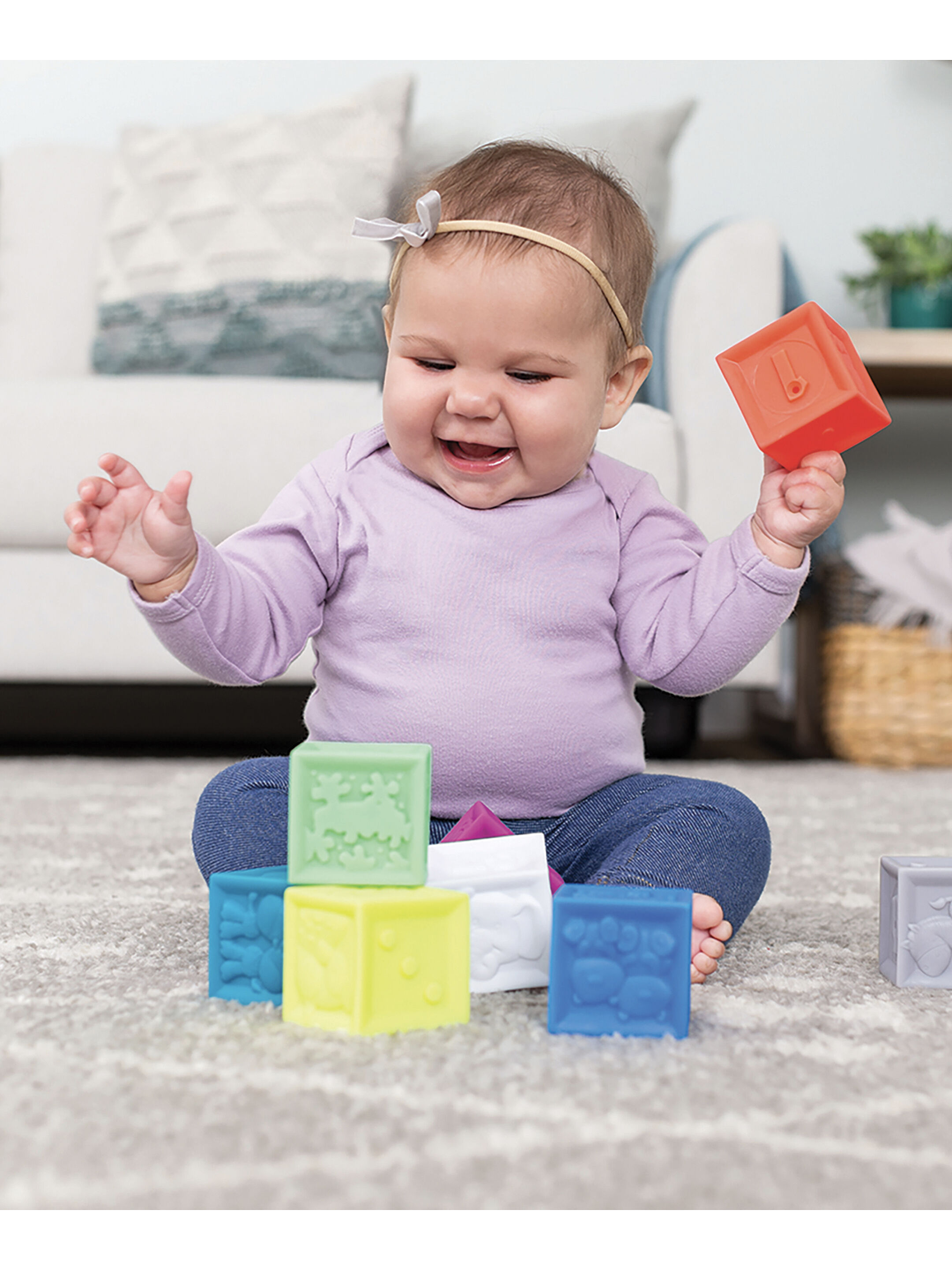Infantino Squeeze & Stack Block Set - 8 Piece