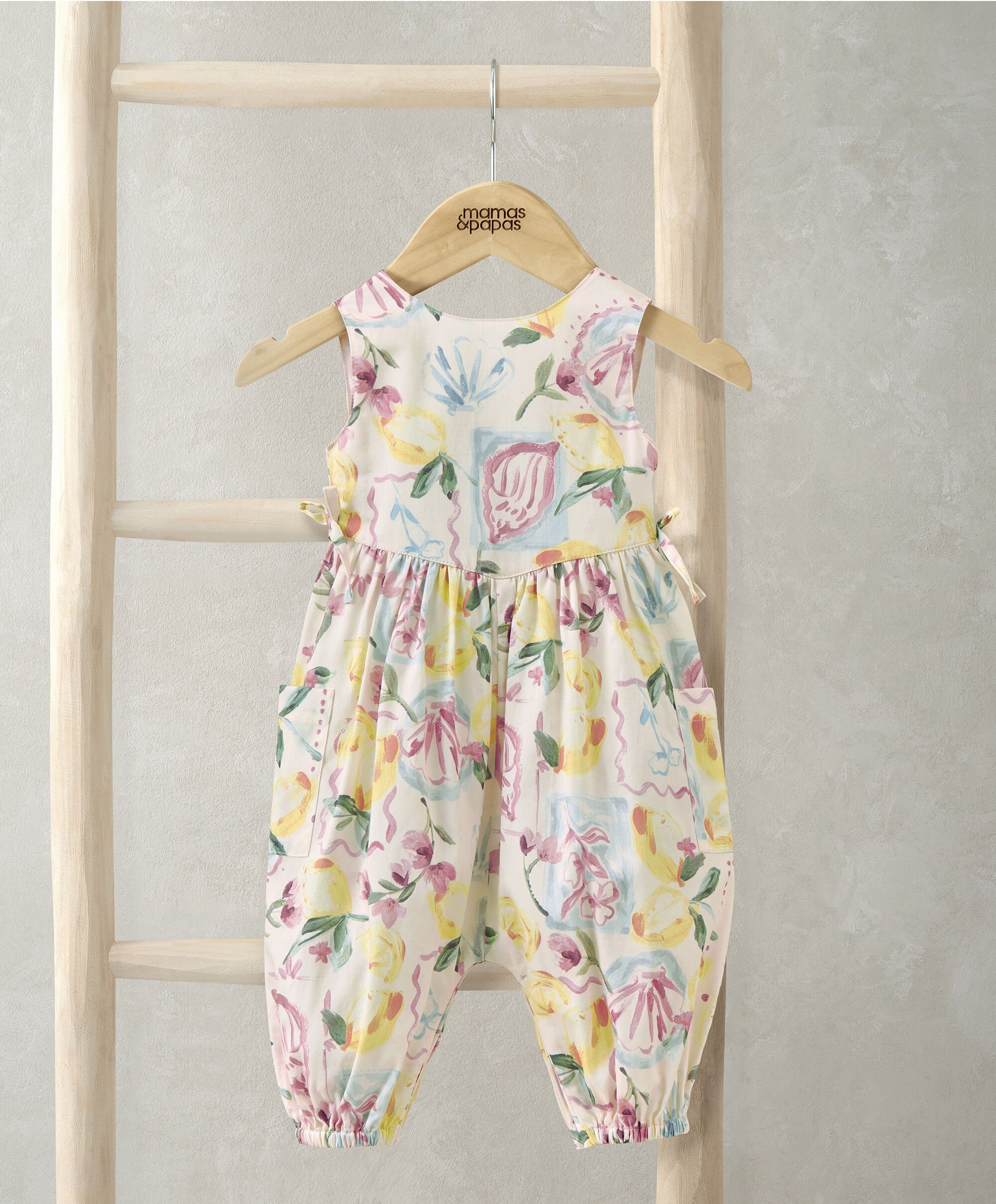 Floral Lemon Romper image number 1
