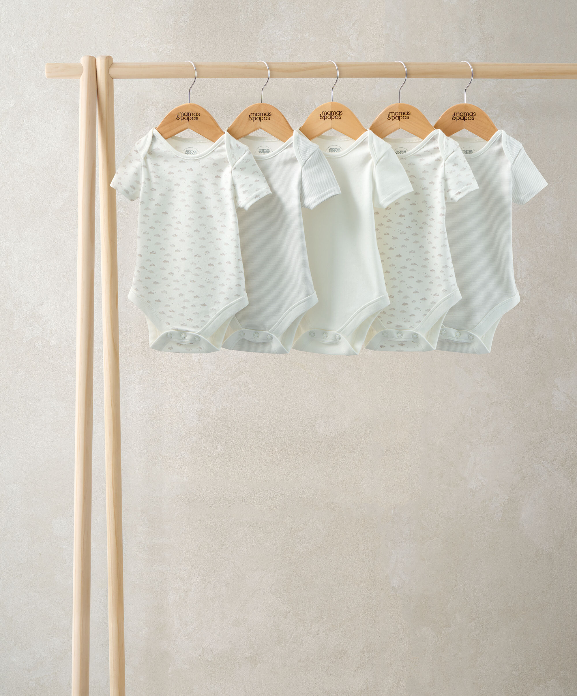 Cloud Short Sleeve Bodysuits (Pack of 5) 