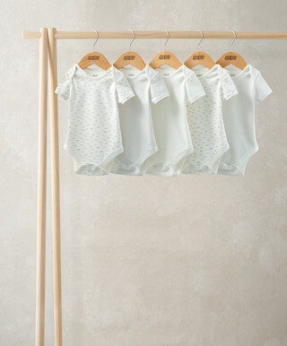 Cloud Short Sleeve Bodysuits (Pack of 5)