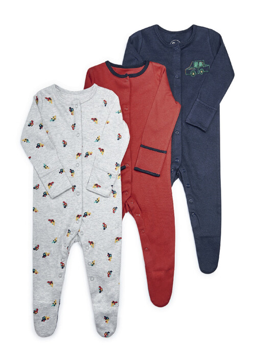 Cars Jersey Sleepsuits - 3 Pack image number 1