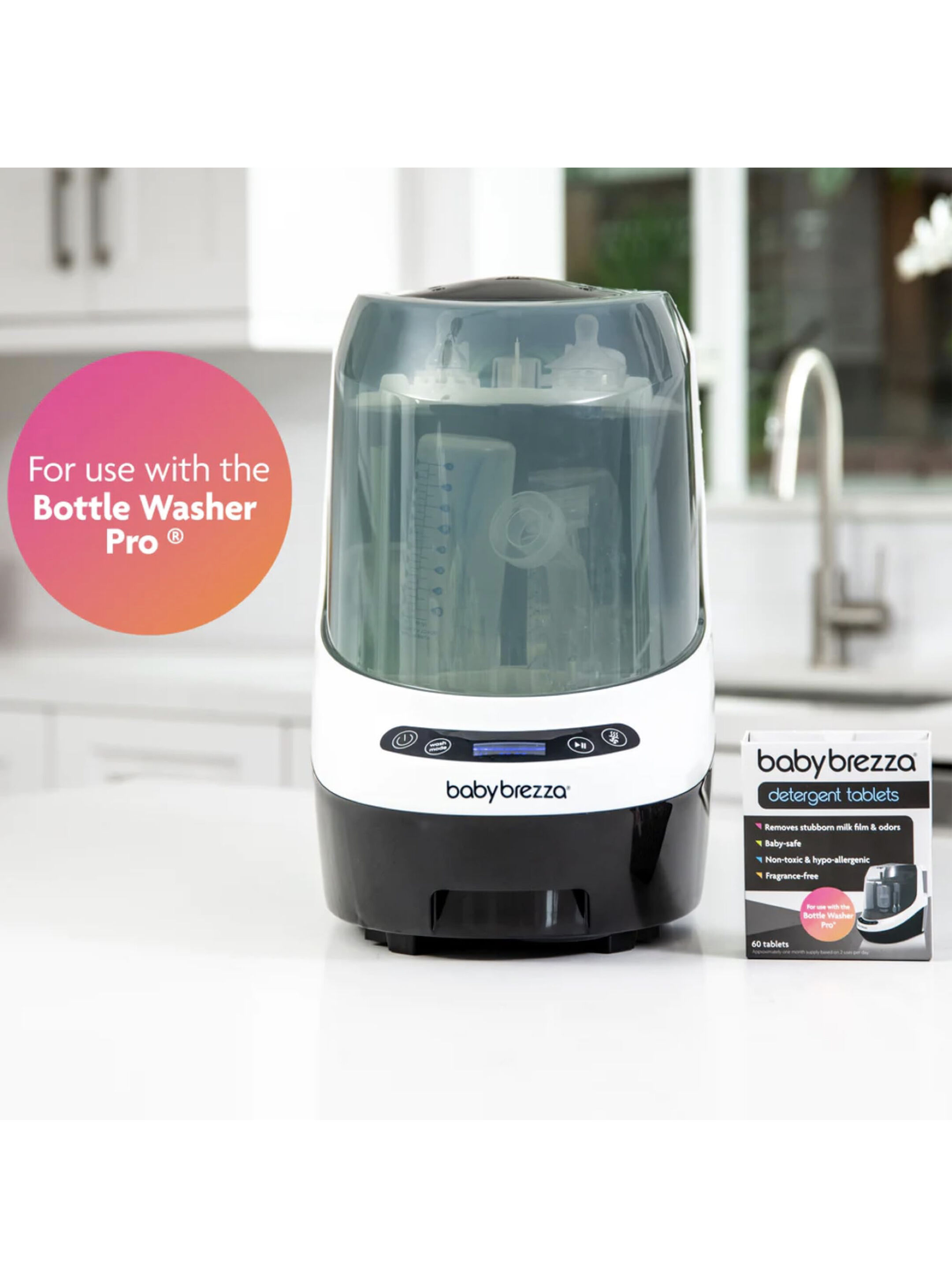 Baby Brezza Bottle Washer Pro Detergent Tablets - 120 Pieces image number 2