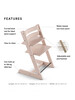 Stokke Tripp Trapp Chair with Free Baby Set- Serene Pink image number 3