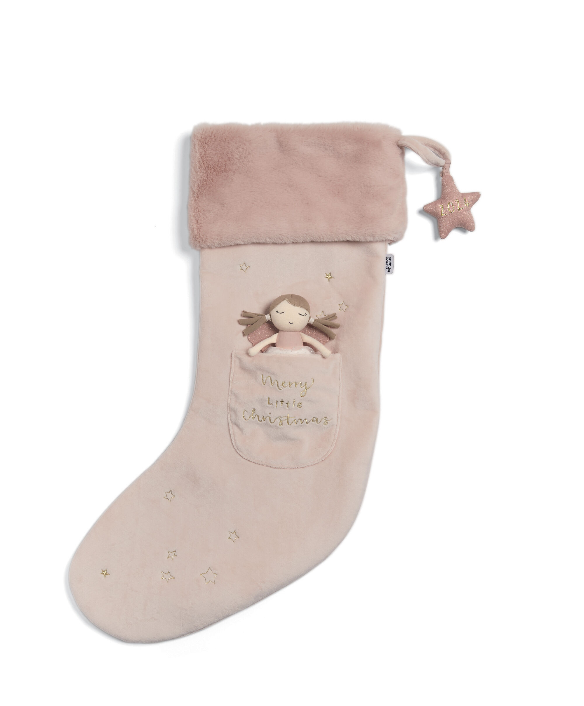 Large Stocking with Toy - Bella Pink 2024 image number 2