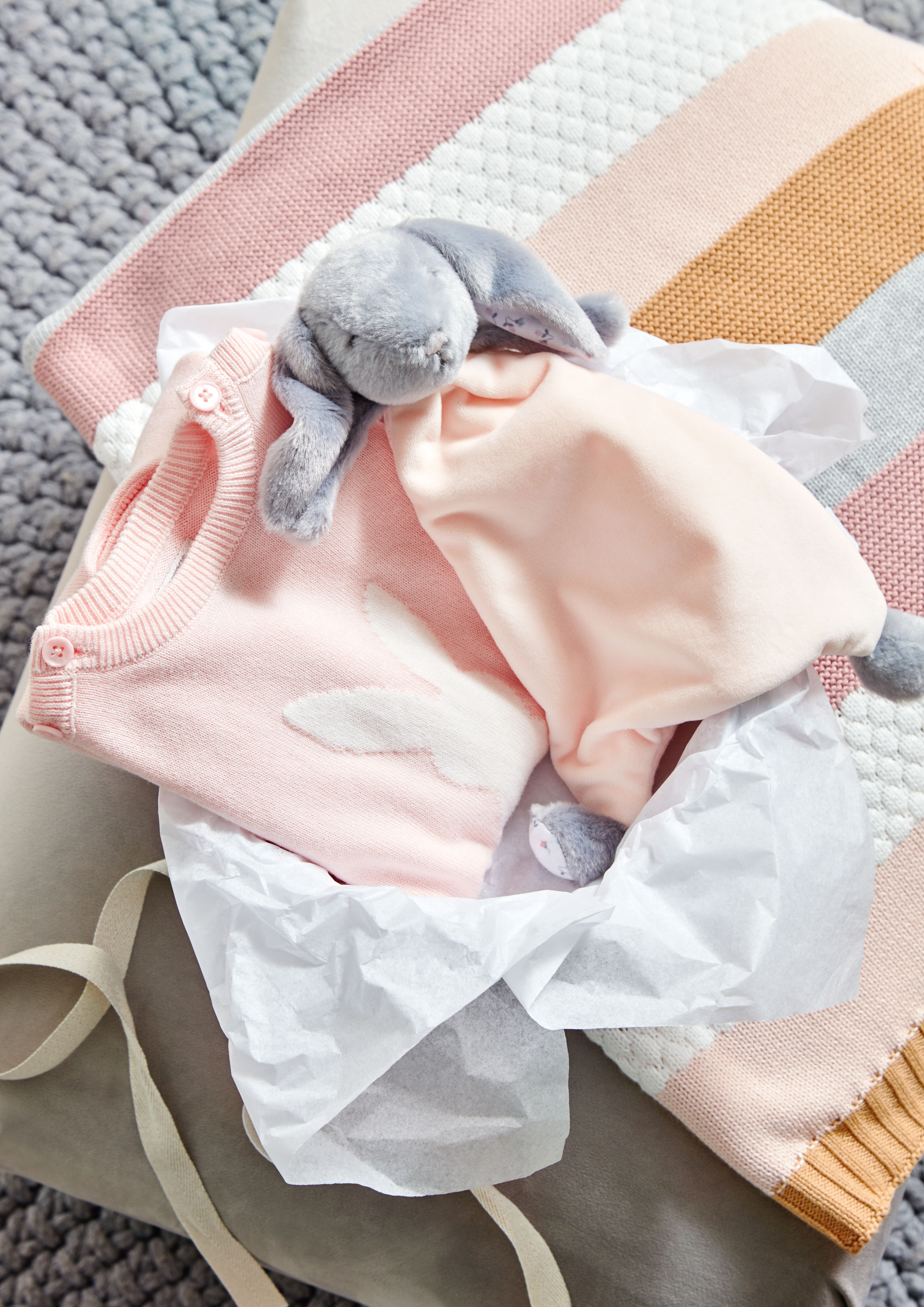 Knitted Bunny Romper image number 6