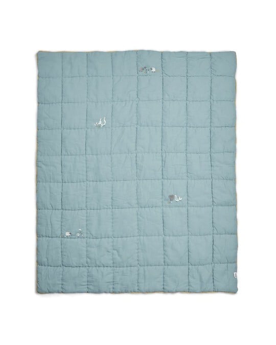 Welcome to the World Quilt - Cotbed/Cot - Blue image number 1