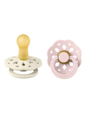 Bibs Pacifier Boheme Collection - Ivory & Blossom 2 Pack (6+ months)