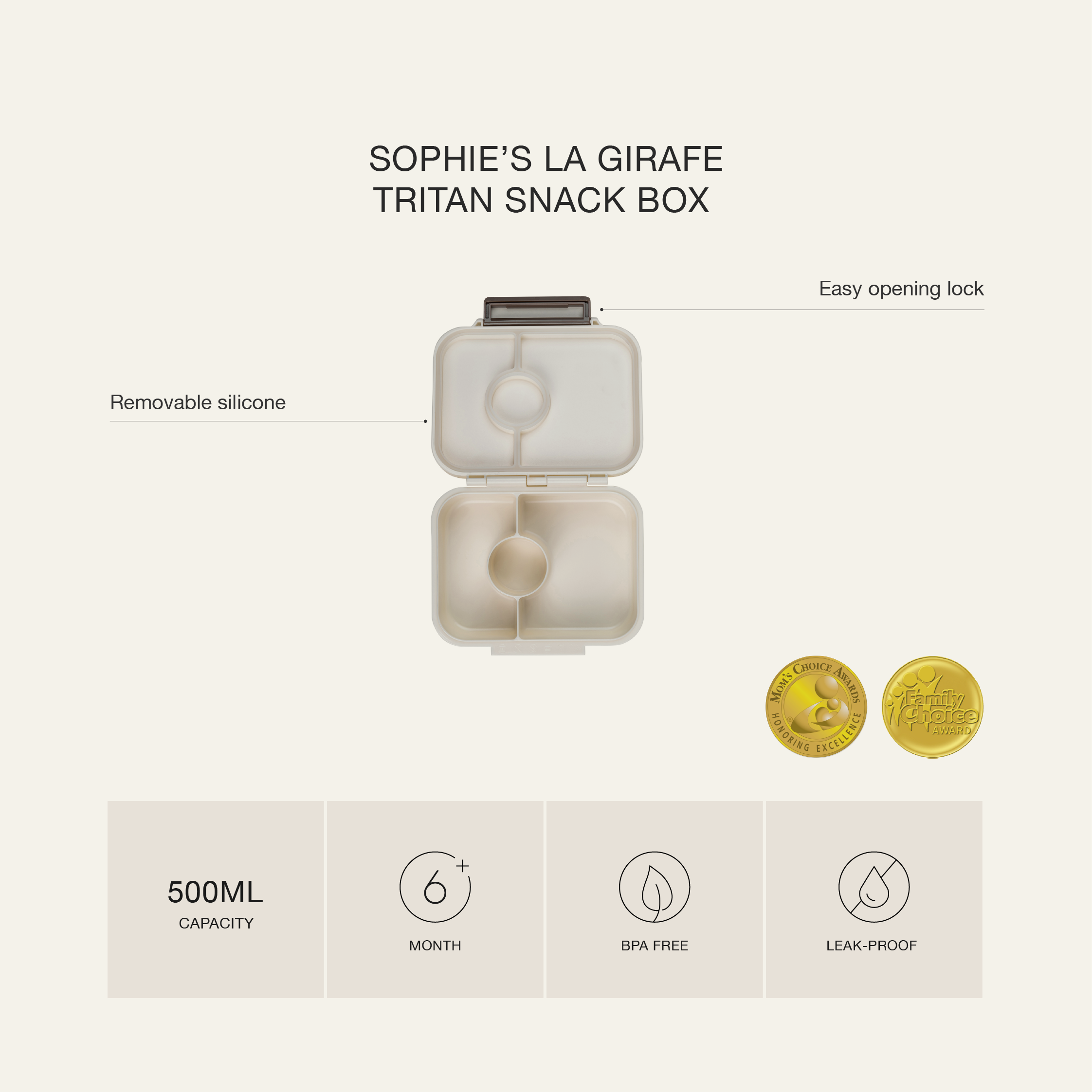 Citron Tritan Snackbox Sophie Le Girafe image number 8