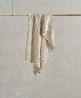 Cable Knitted Blanket - Welcome to the World Duckling