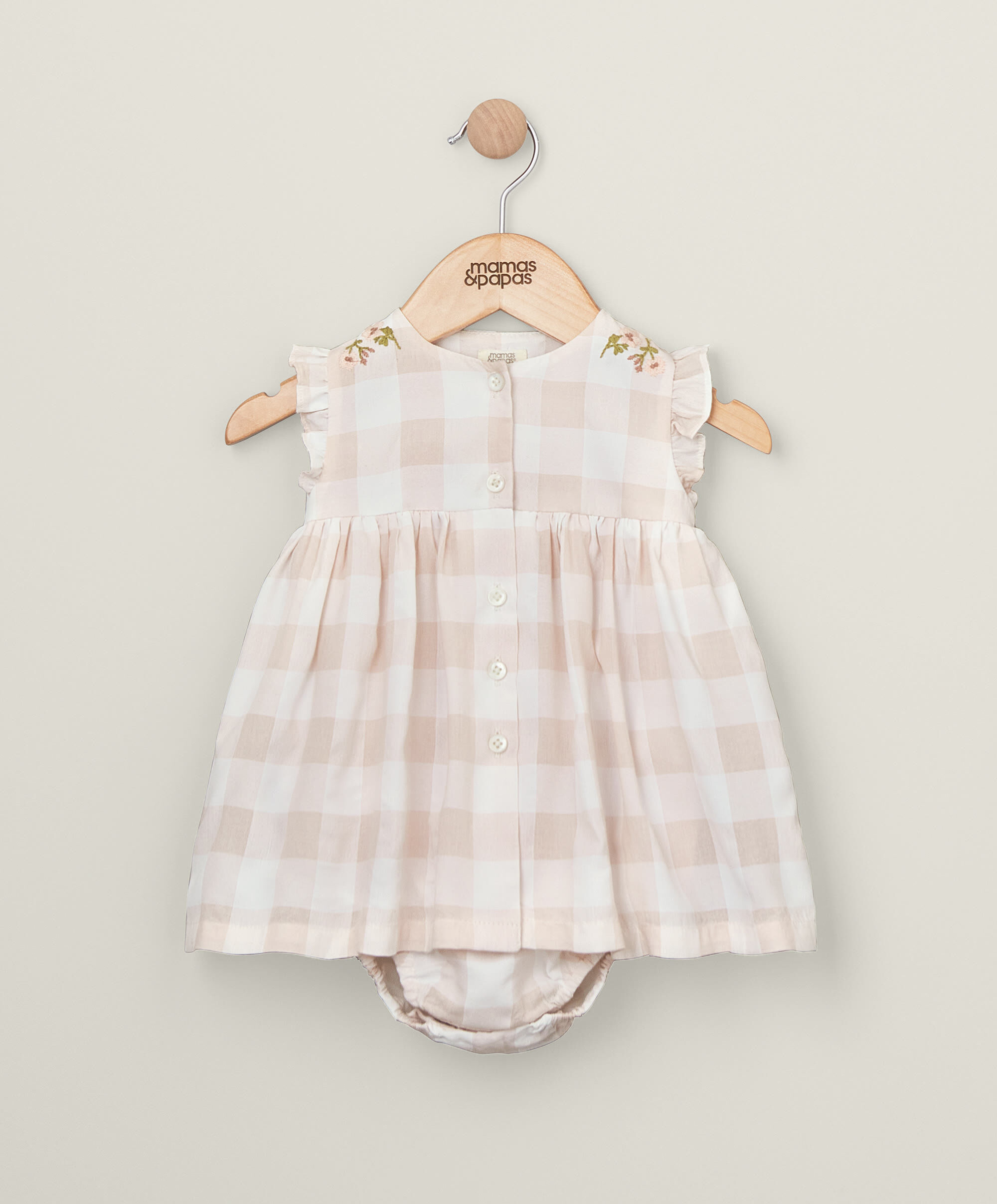 Gingham Sun Dress - Pink image number 1