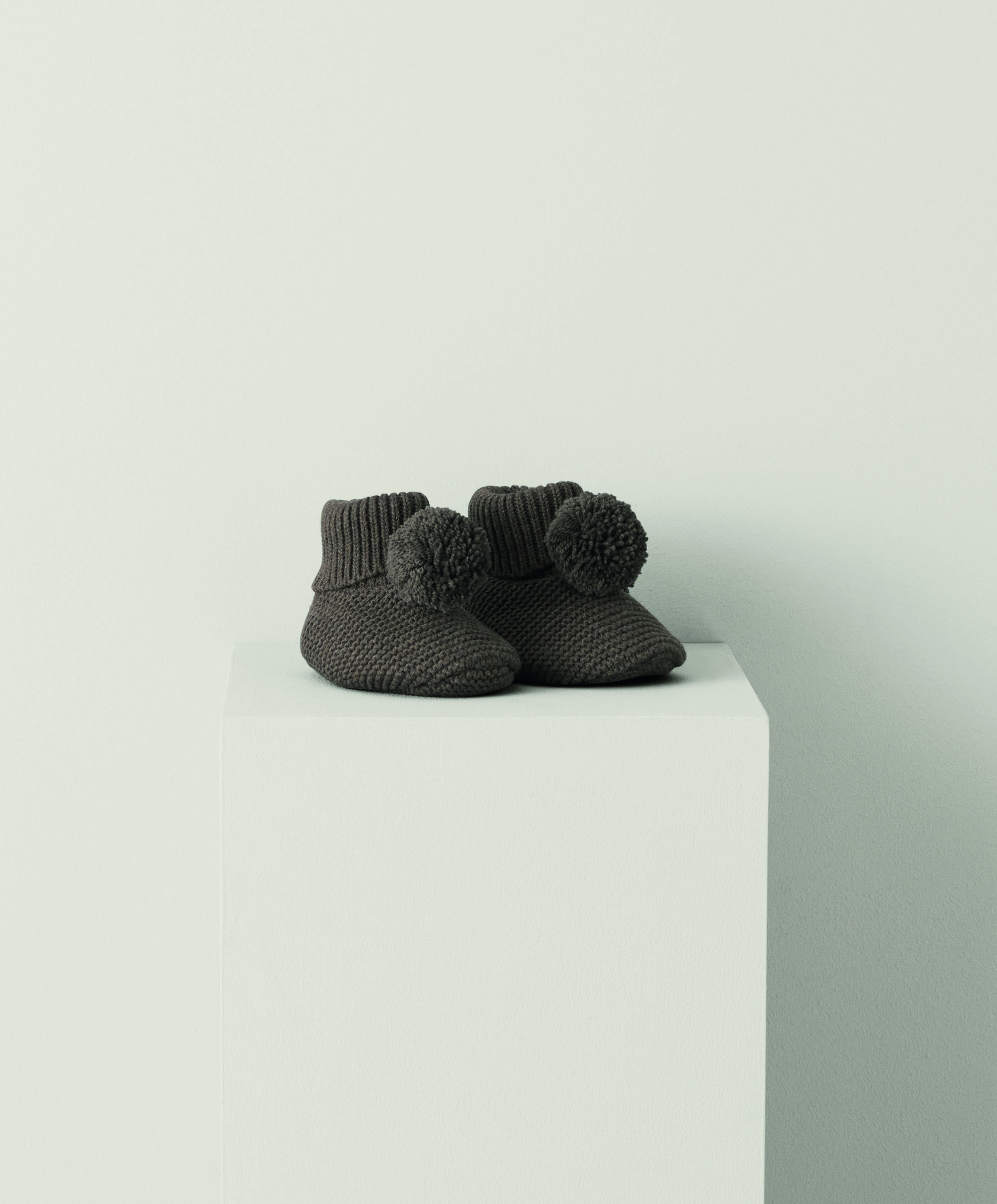 Chocolate Pom Booties image number 1