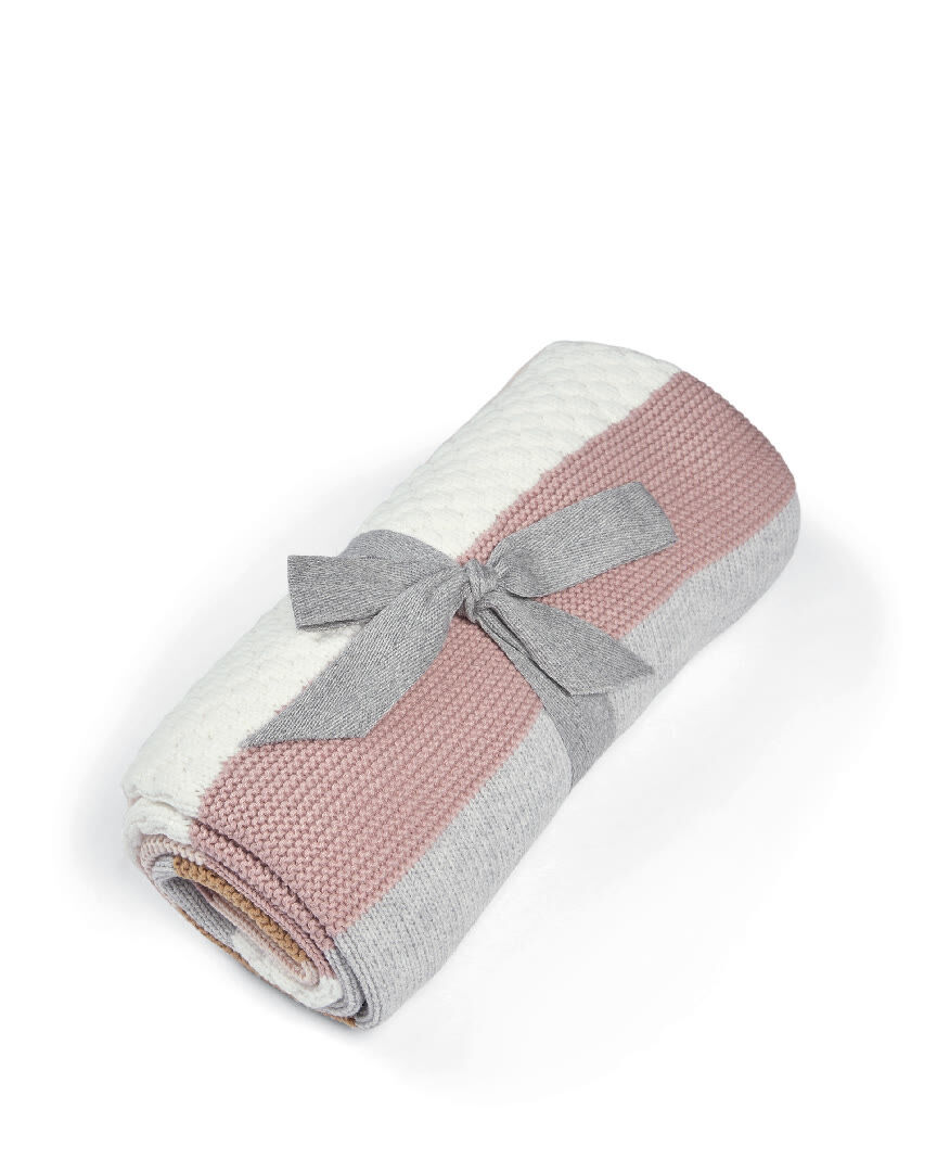 Welcome To The World Knitted Blanket - Pink image number 2