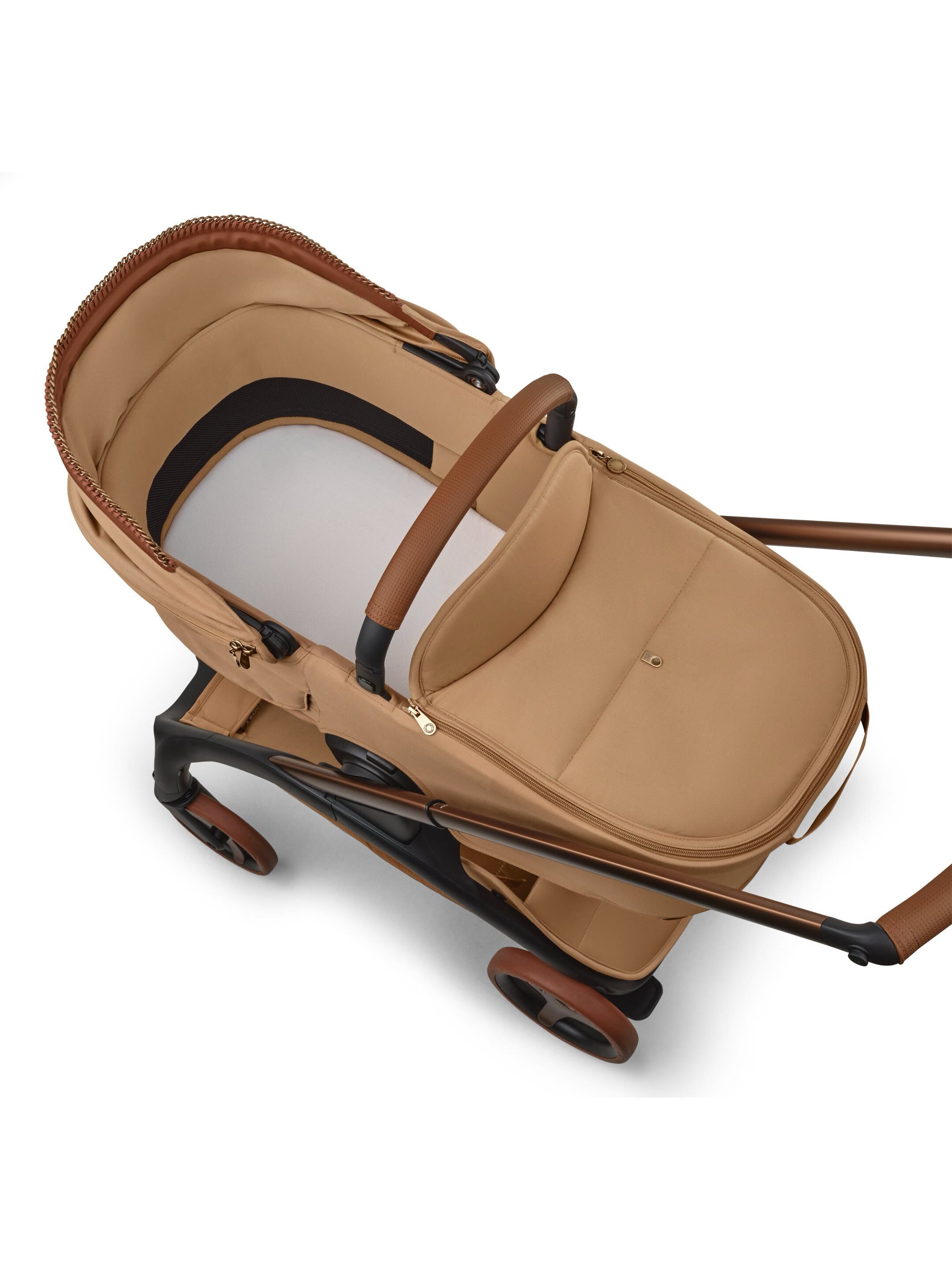 Bugaboo X StellaMcCartney Dragonfly Plus seat/bassinet complete ME Tobacco Brown image number 5