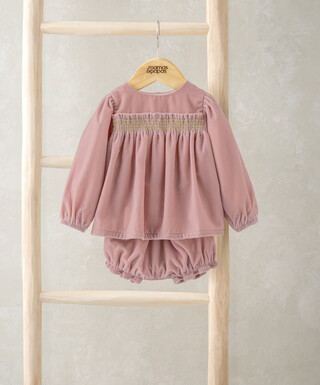 Smock Velvet Dress & Bloomers