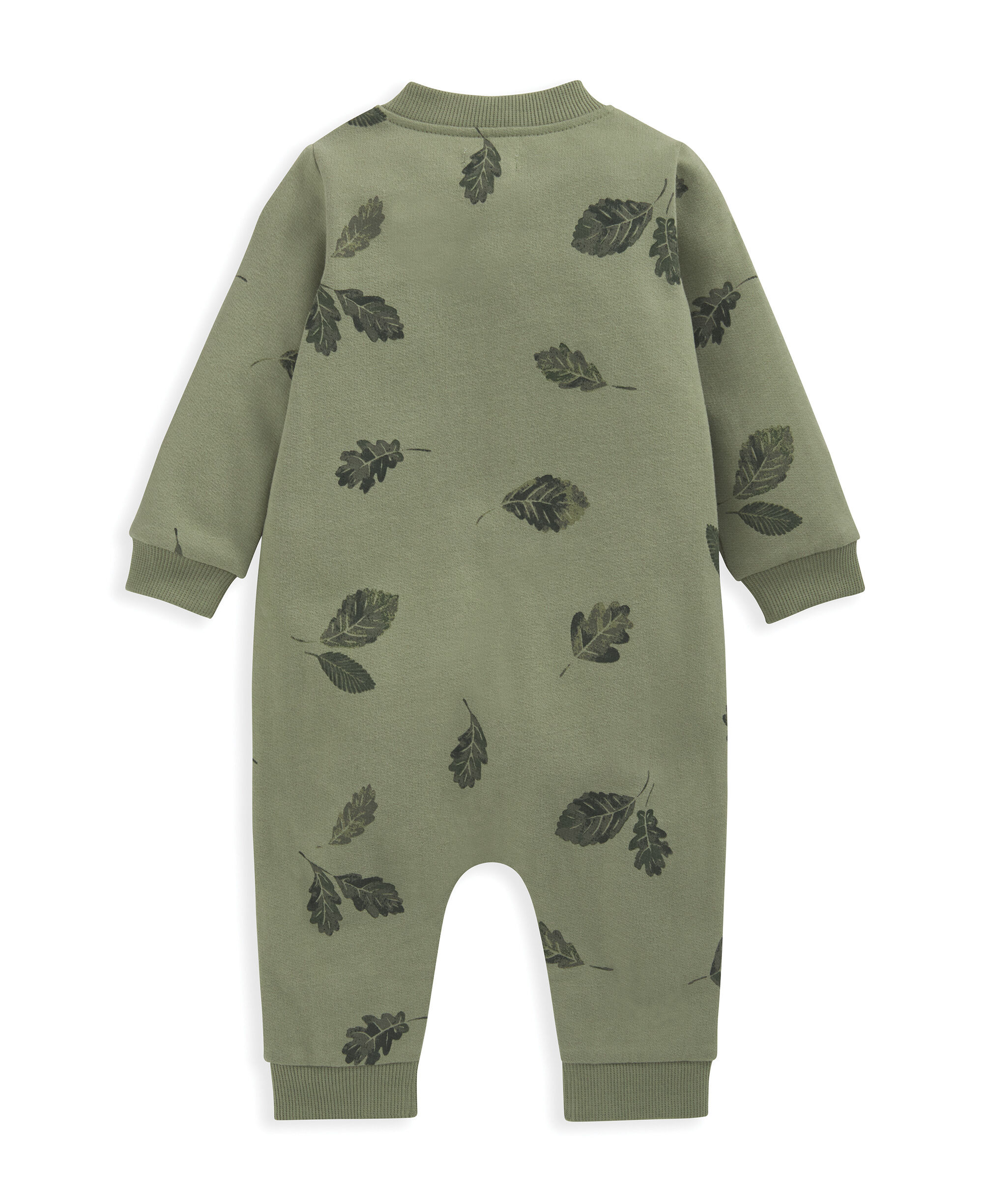 Leaf Sweat Romper - Green image number 3