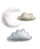 Padded Cloud Wall Art - White image number 1