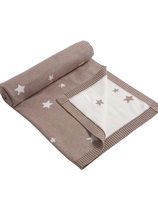 Millie & Boris - Knitted Star Blanket - 70 x 90cm image number 2