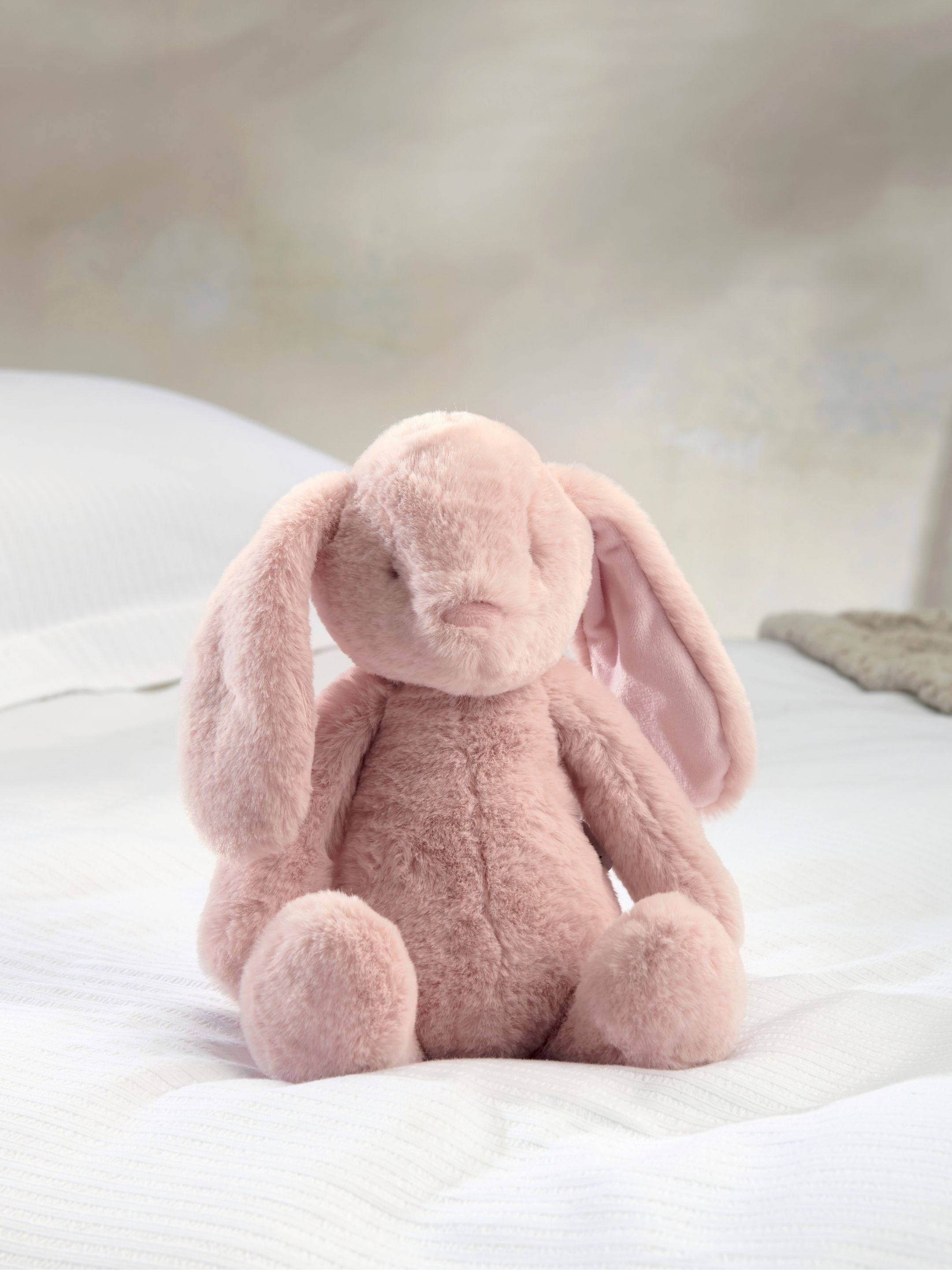 Snuggle Gift Set - Pink Cellular Blanket with Pink Bunny Soft Toy & Wildflower Muslin Squares image number 9