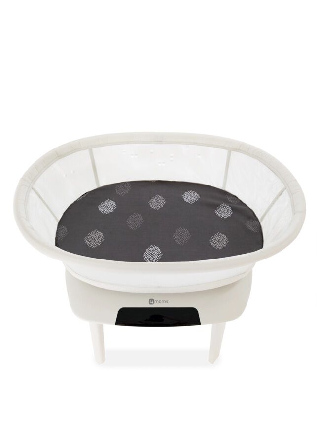 4moms mamaRoo Sleep Bassinet Sheet Grey Crosshatch image number 1