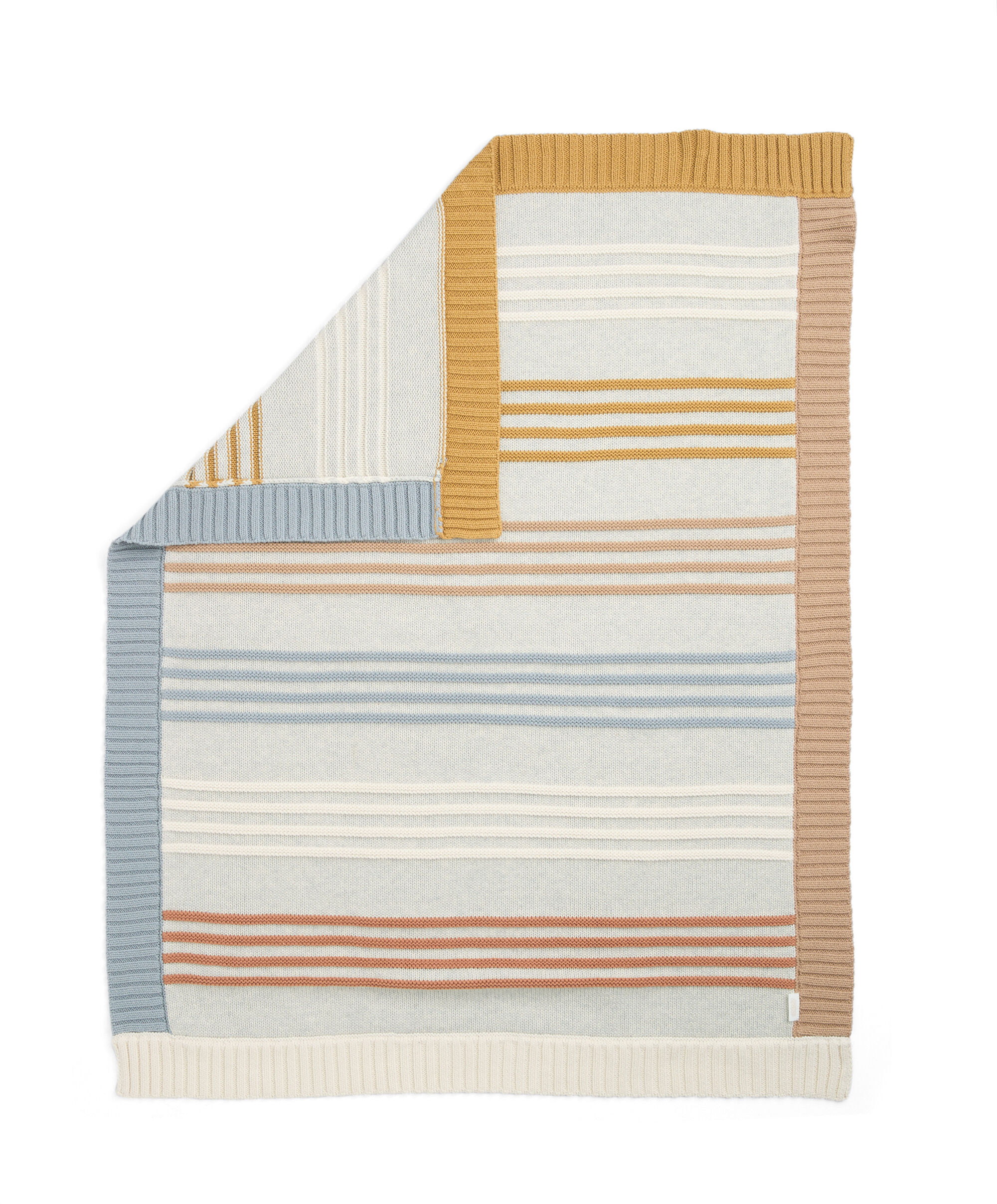Knitted Blanket - Multi Brder Stripe image number 4