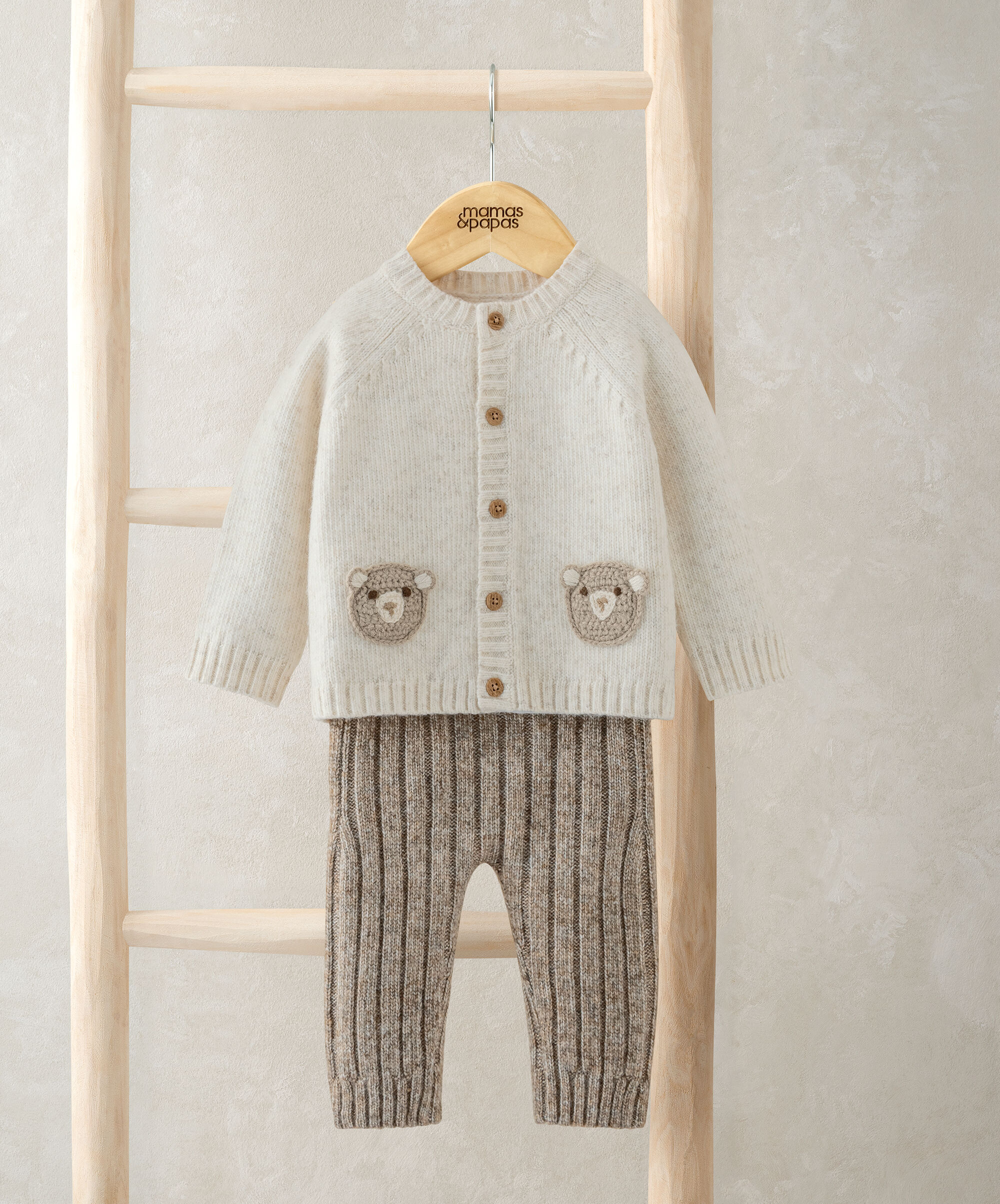 Me & You Bear Cardigan & Leggings Outfit Set