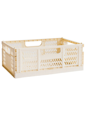 3 Sprouts Modern Folding Crate Large - Cream