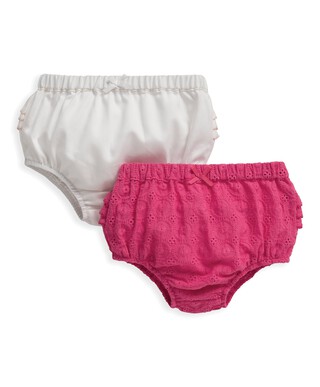 2 Pack Broderie Frill Knickers
