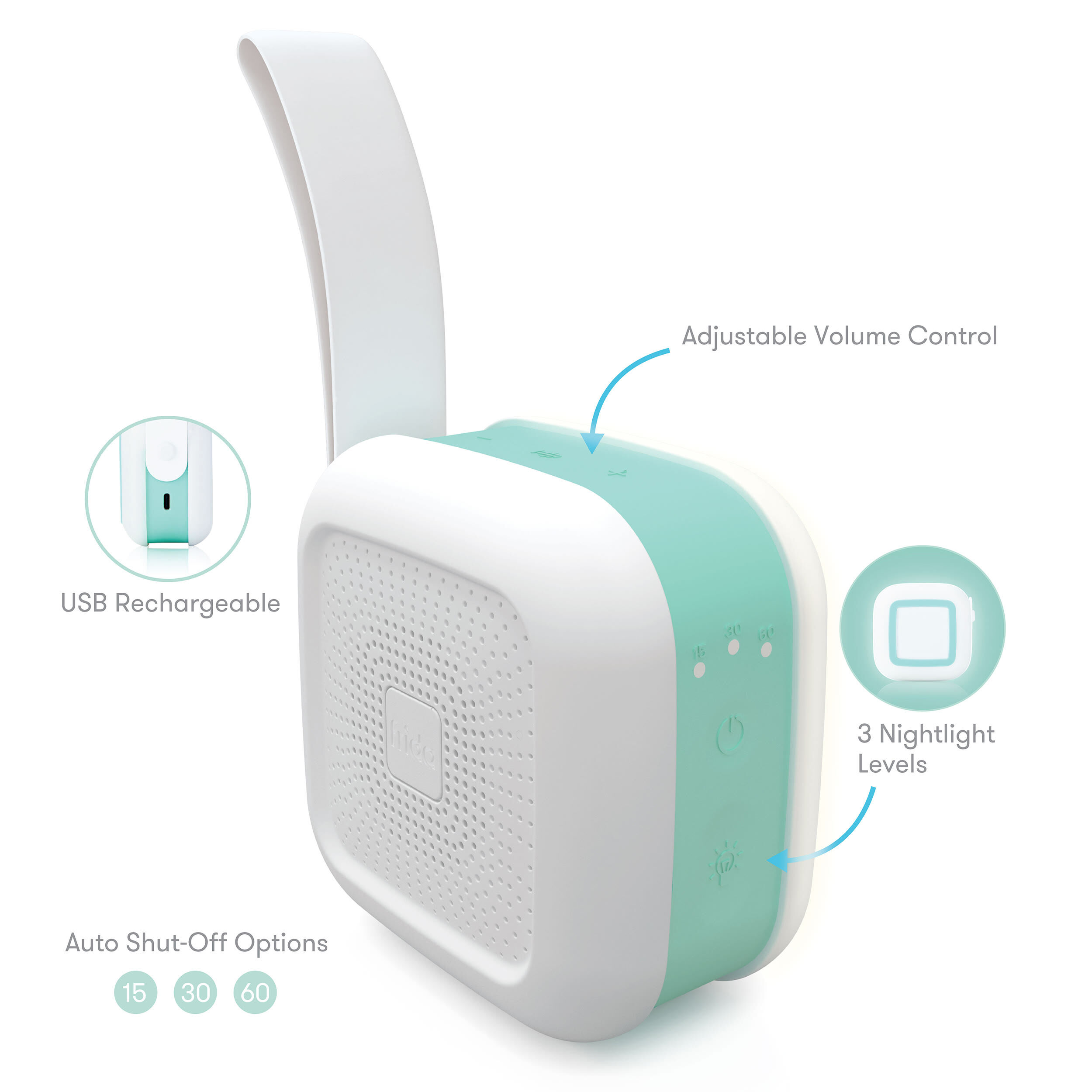 2-in-1 Portable Sound Machine + Nightlight image number 5