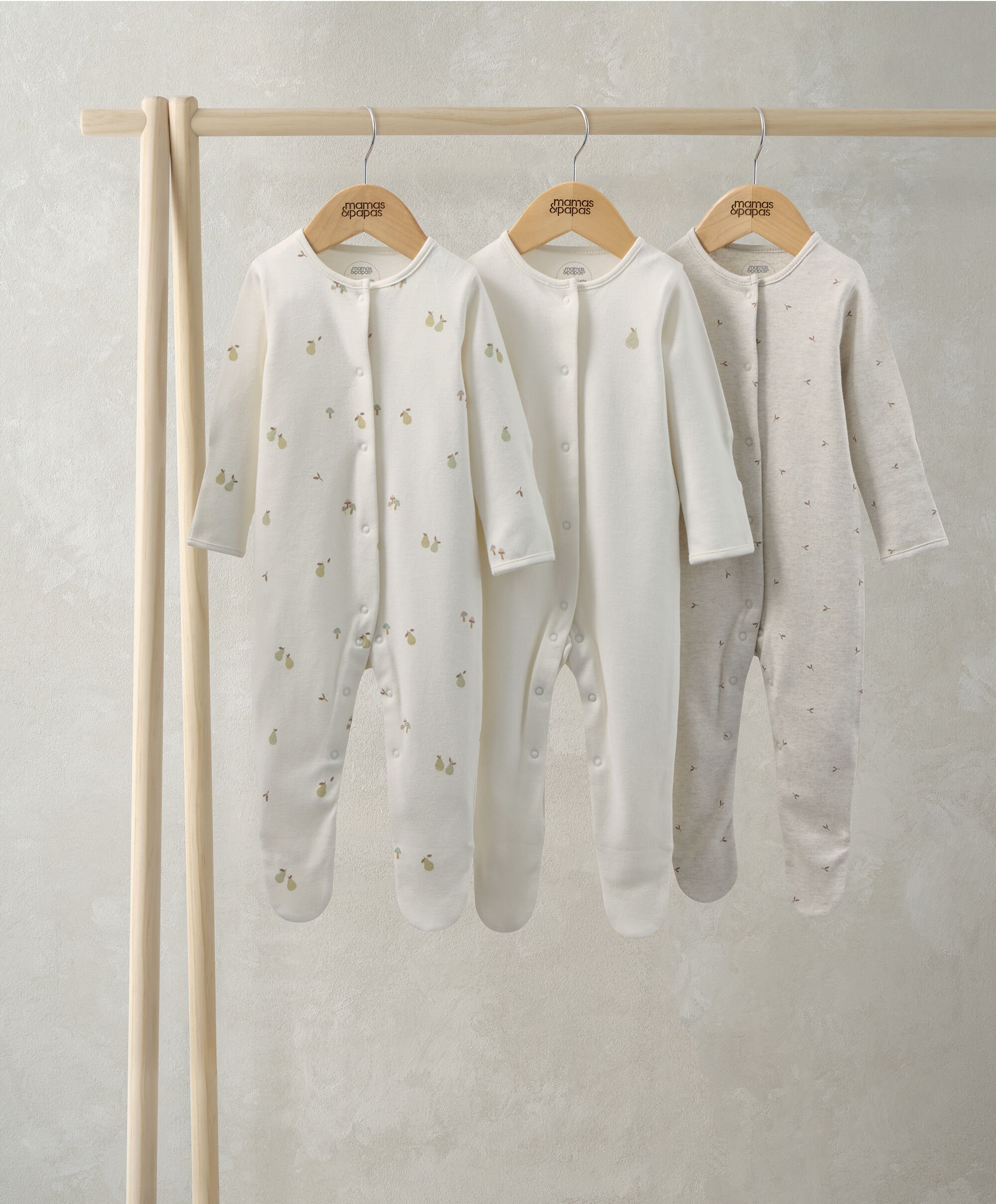 Pears Sleepsuits (Pack of 3)  image number 1