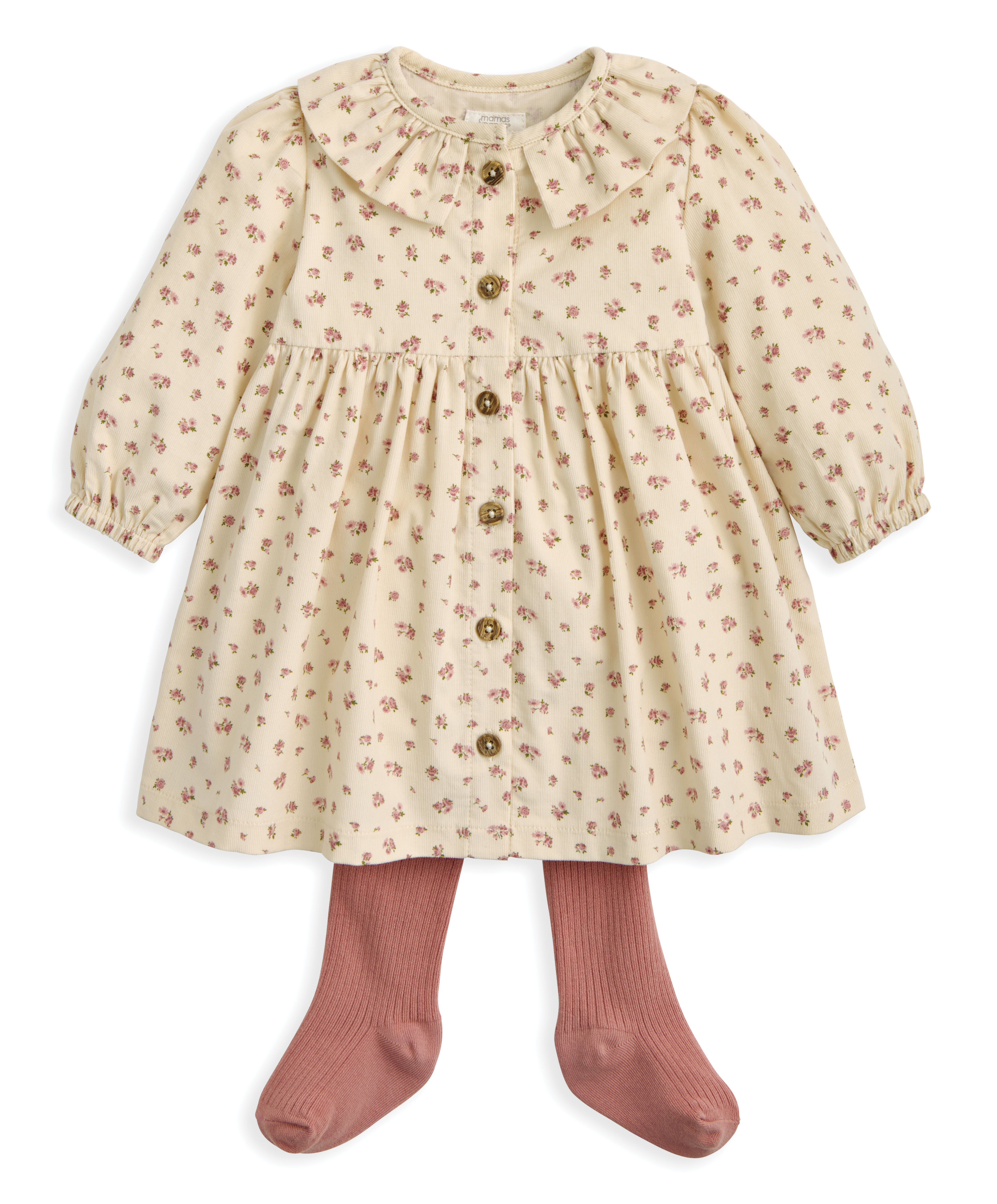 Cord Dress & Tights image number 2