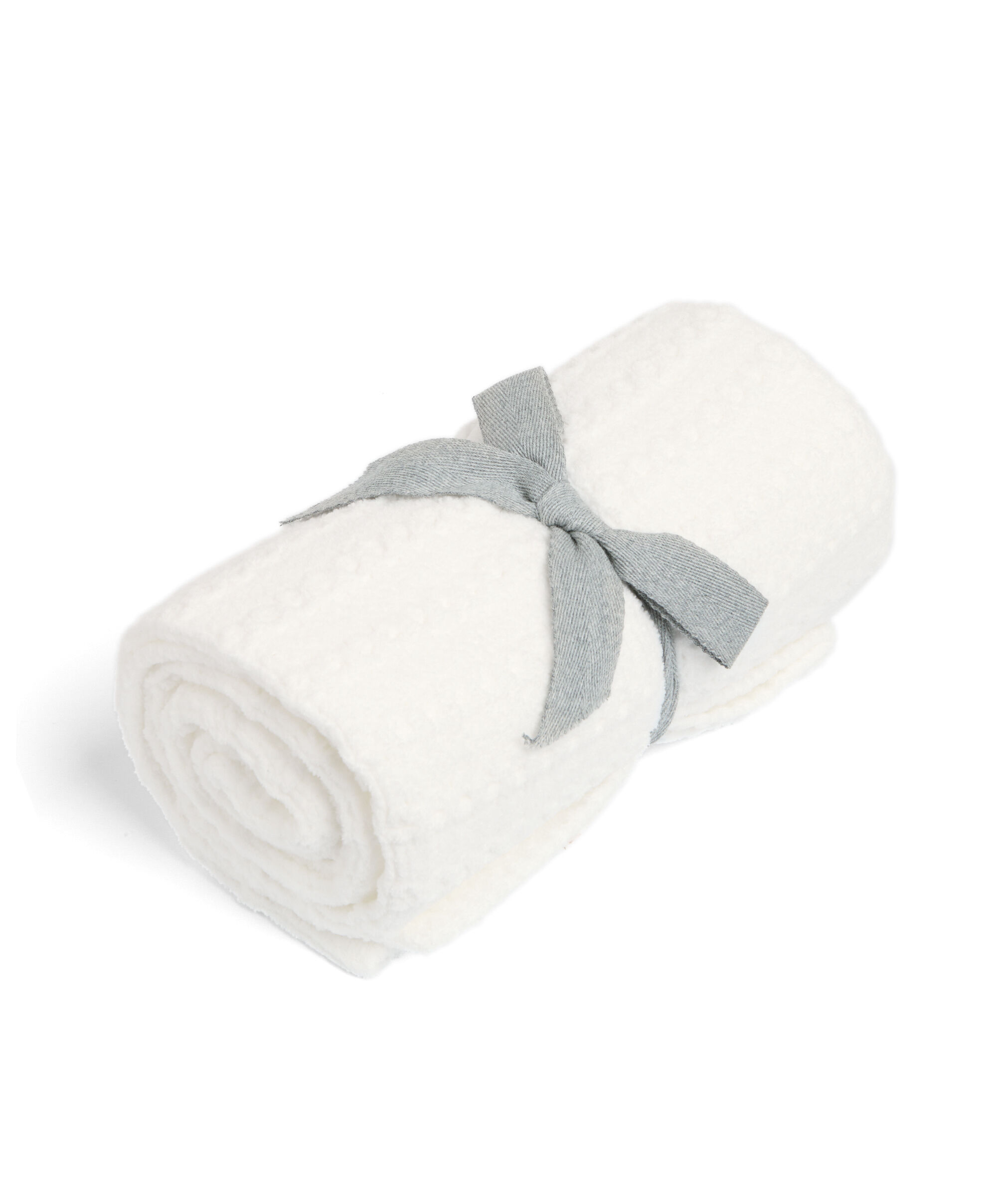 Chenille Blanket - White Stripe image number 1