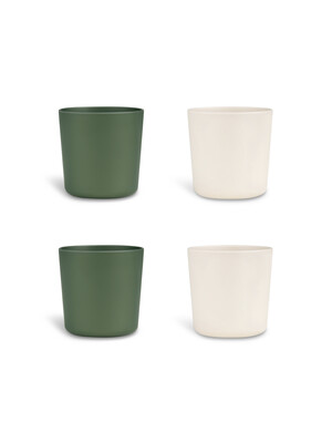 Citron Bio Based Cup Set of 4 - Green/Cream