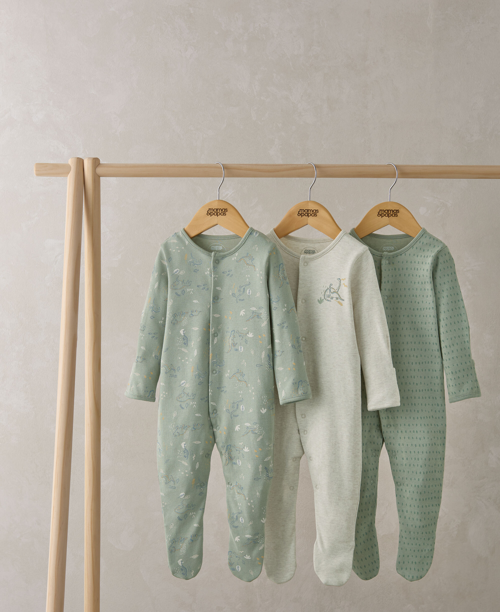 Dino Sleepsuits (Set of 3) image number 1