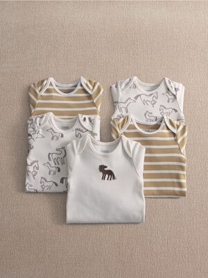 Mamas & Papas 5pk Horse Bodysuits