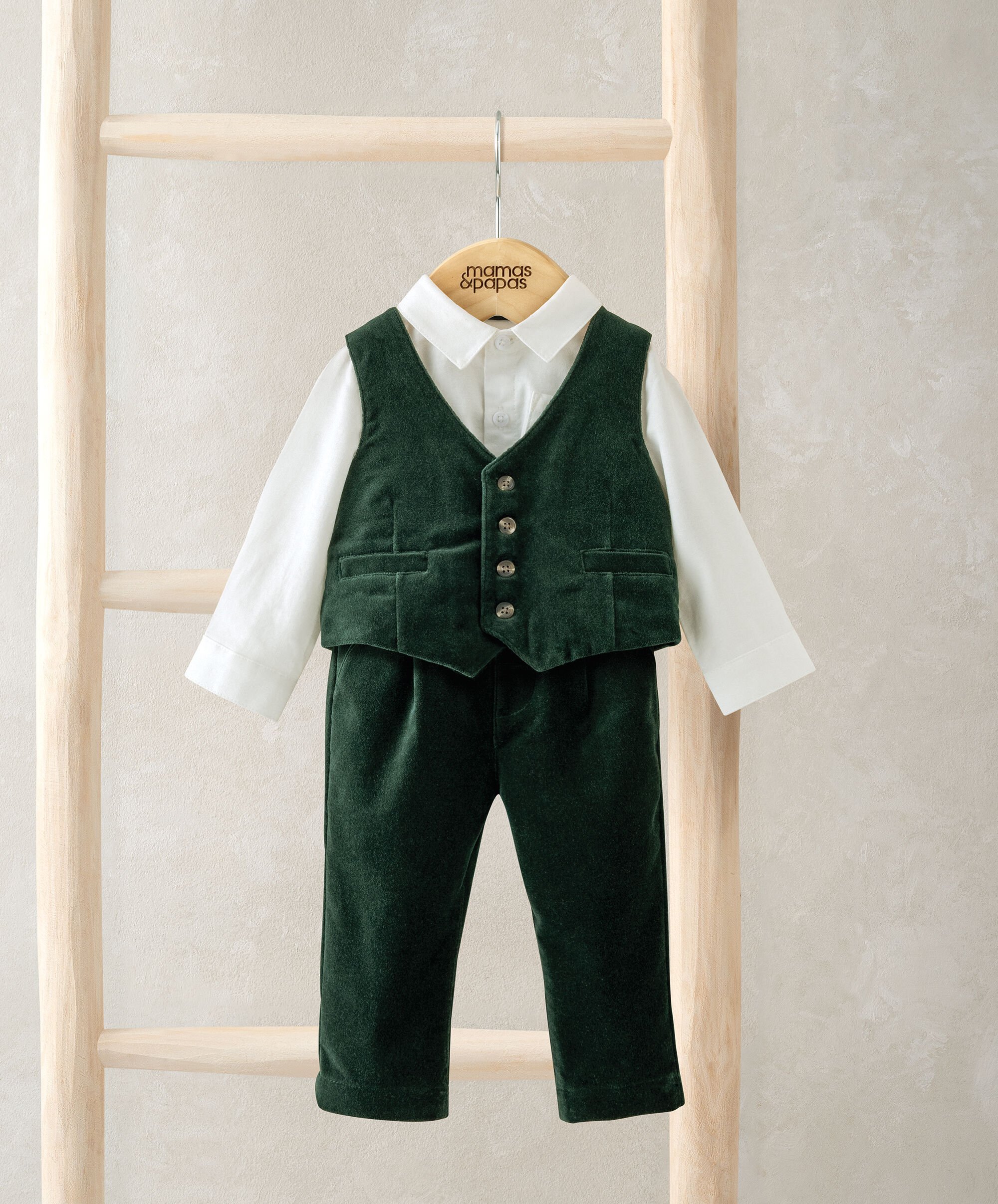 Green Velour 3 Piece Suit