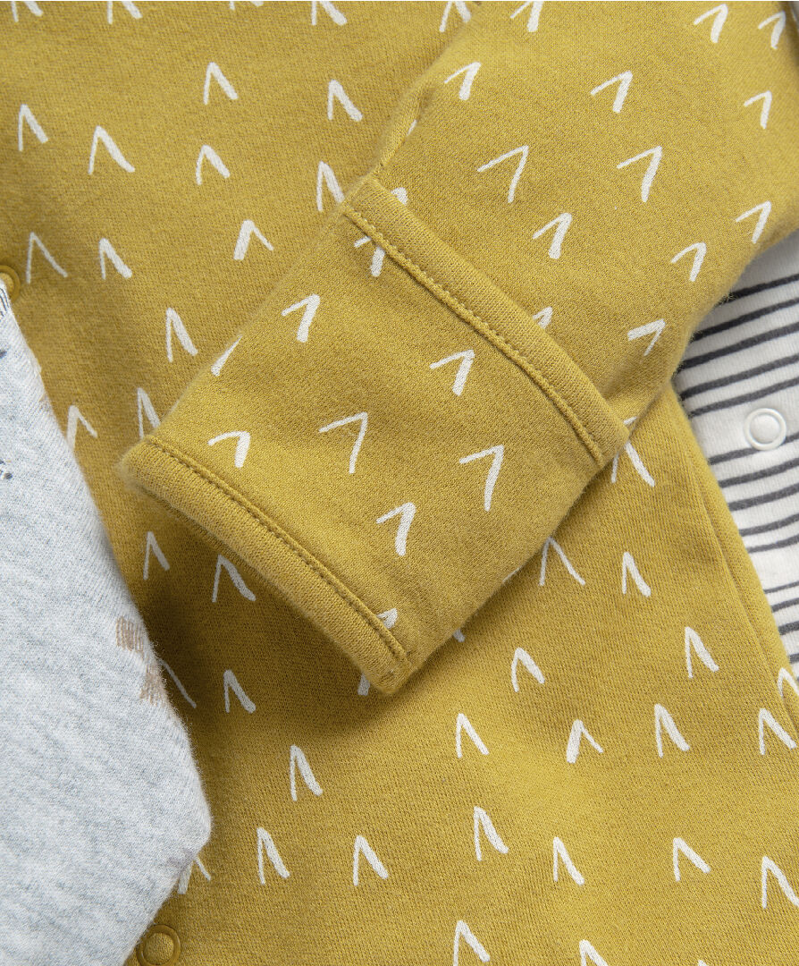 3 Pack Safari Sleepsuits image number 3