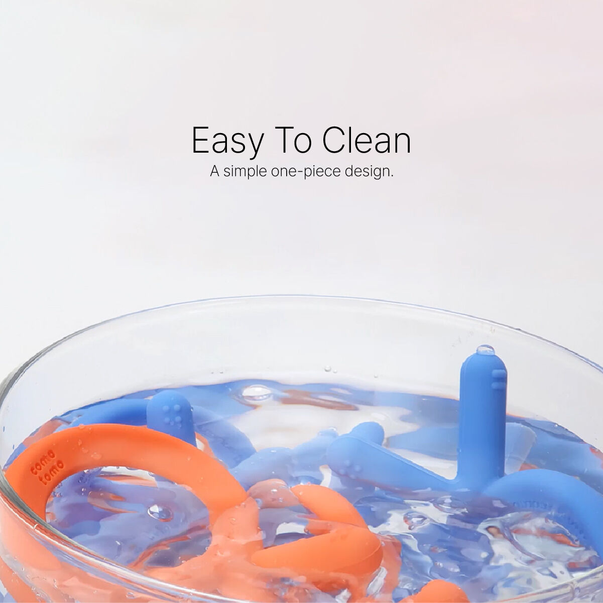 Comotomo Silicone Baby Teether Blue 3 Months + image number 6