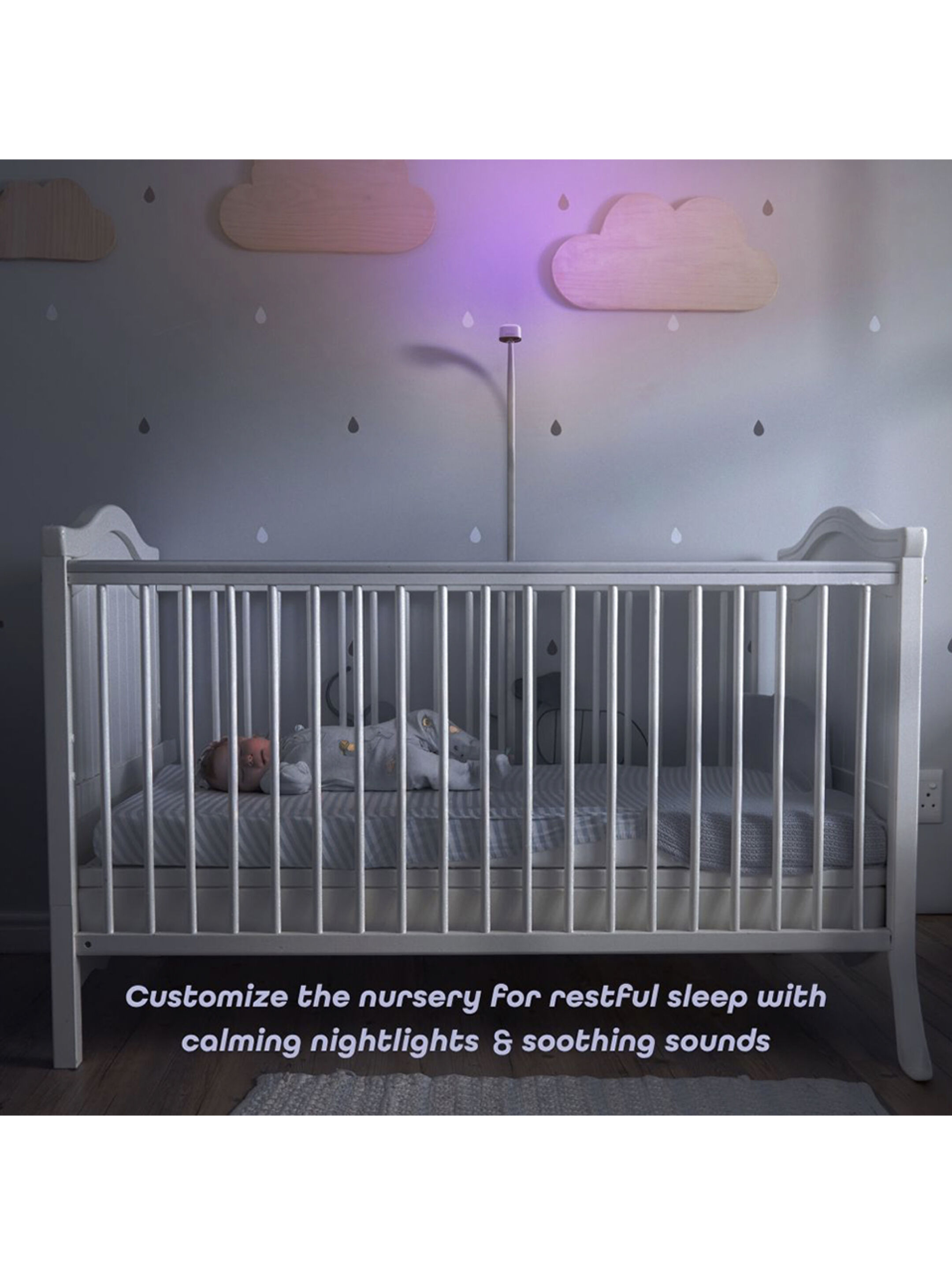 Hubble AI Go Baby Pro Battery Cam 5.0&rdquo; Connected Video Baby Monitor - White image number 7