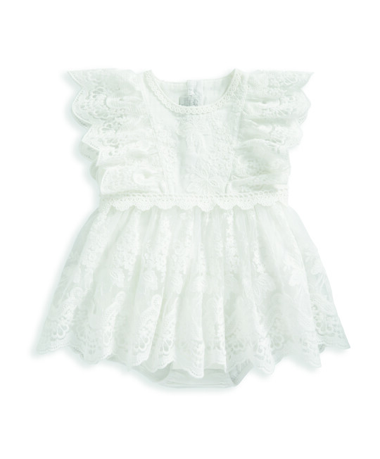 Lace Frill Shortie Romper image number 2