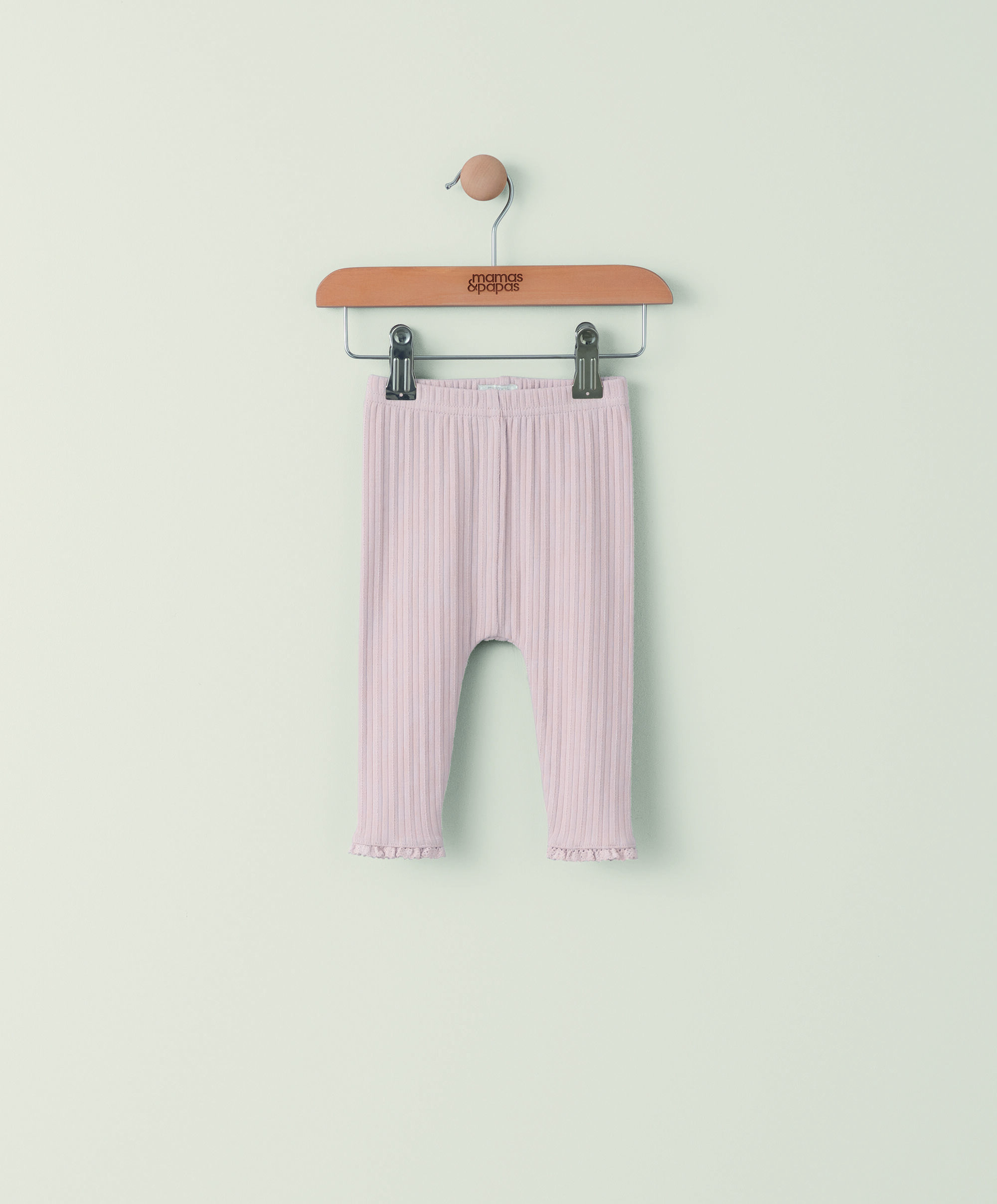 Pink Legging With Lace Trim image number 1