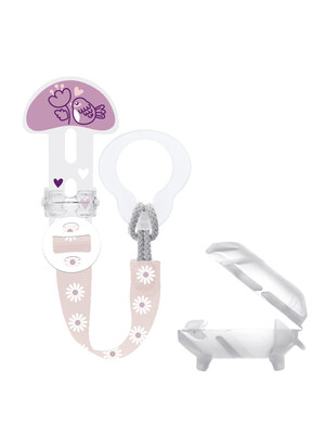 Mam Baby Clip-It! & Cover Clip - 0 M+ | Sealife Pink - Pack of 2