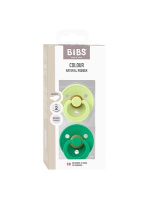 BIBS Pacifier Colour 2 pack Latex Size 2 Matcha/Cactus