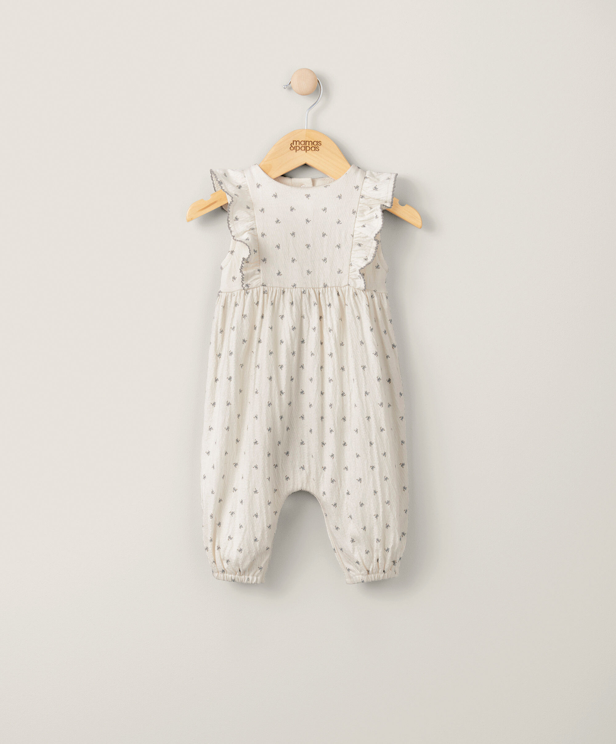 Ditsy Frill Romper - Blue image number 1