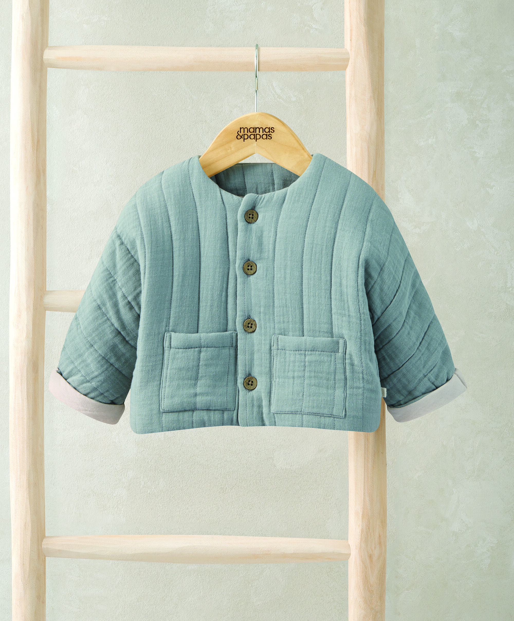 Blue Quilted Jacket