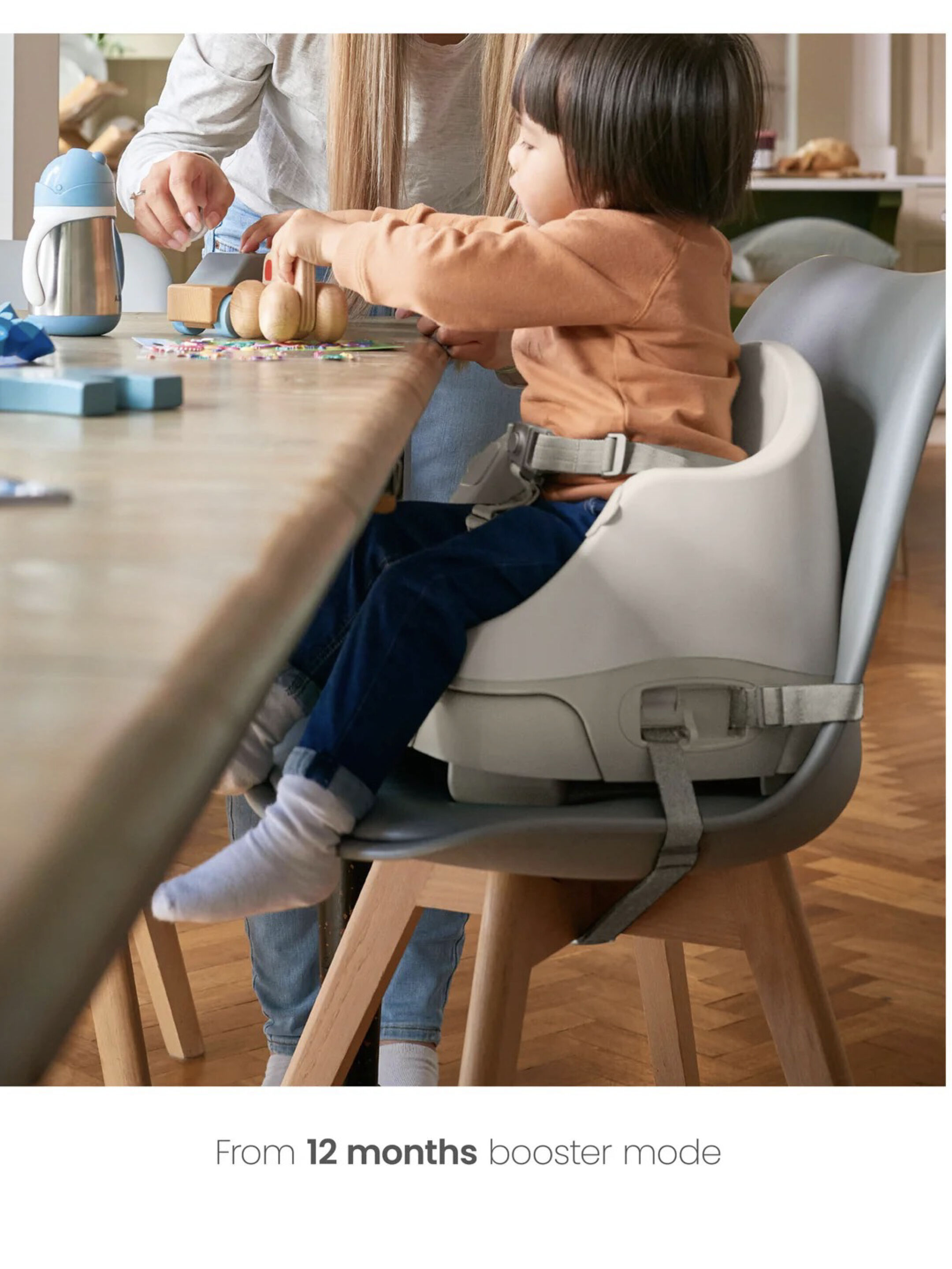 Bug 3-in-1 Floor & Booster Seat with Activity Tray - Clay image number 9