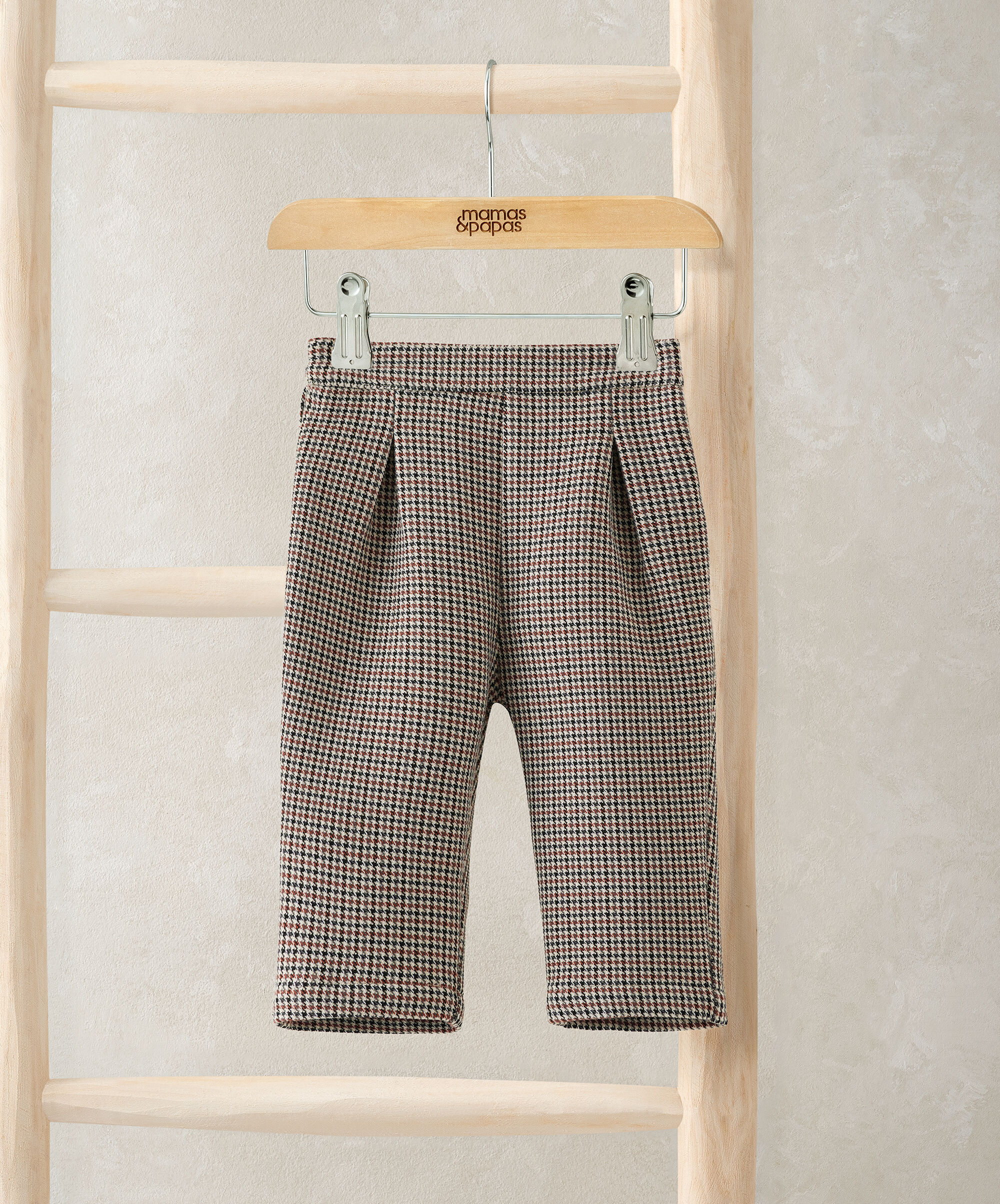 Grey Smart Check Trousers