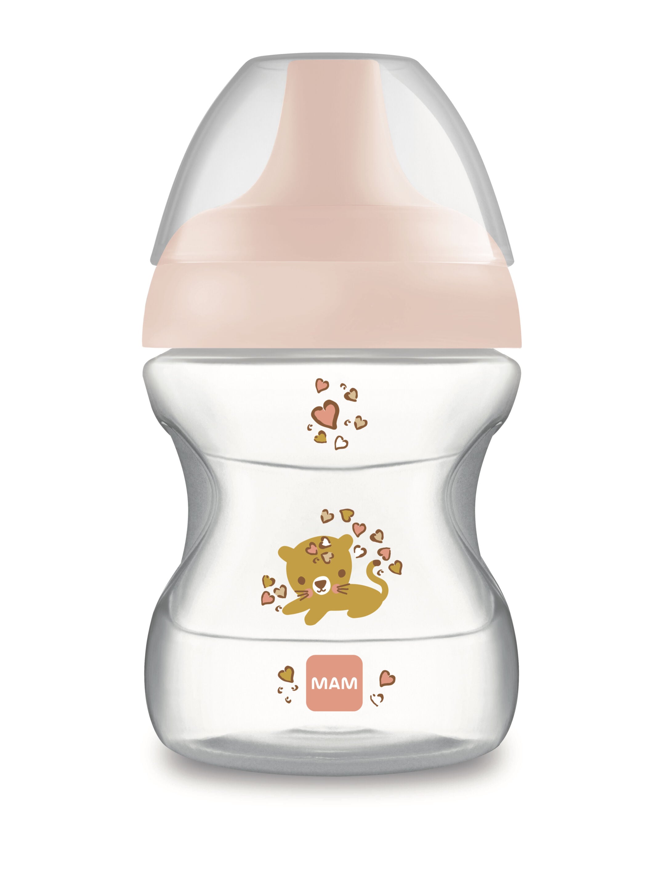 Mam Baby Learn To Drink Cup  Silicone Cup - 6 M+ | Wild Animals, Pink - 190 Ml - Pack of 1
