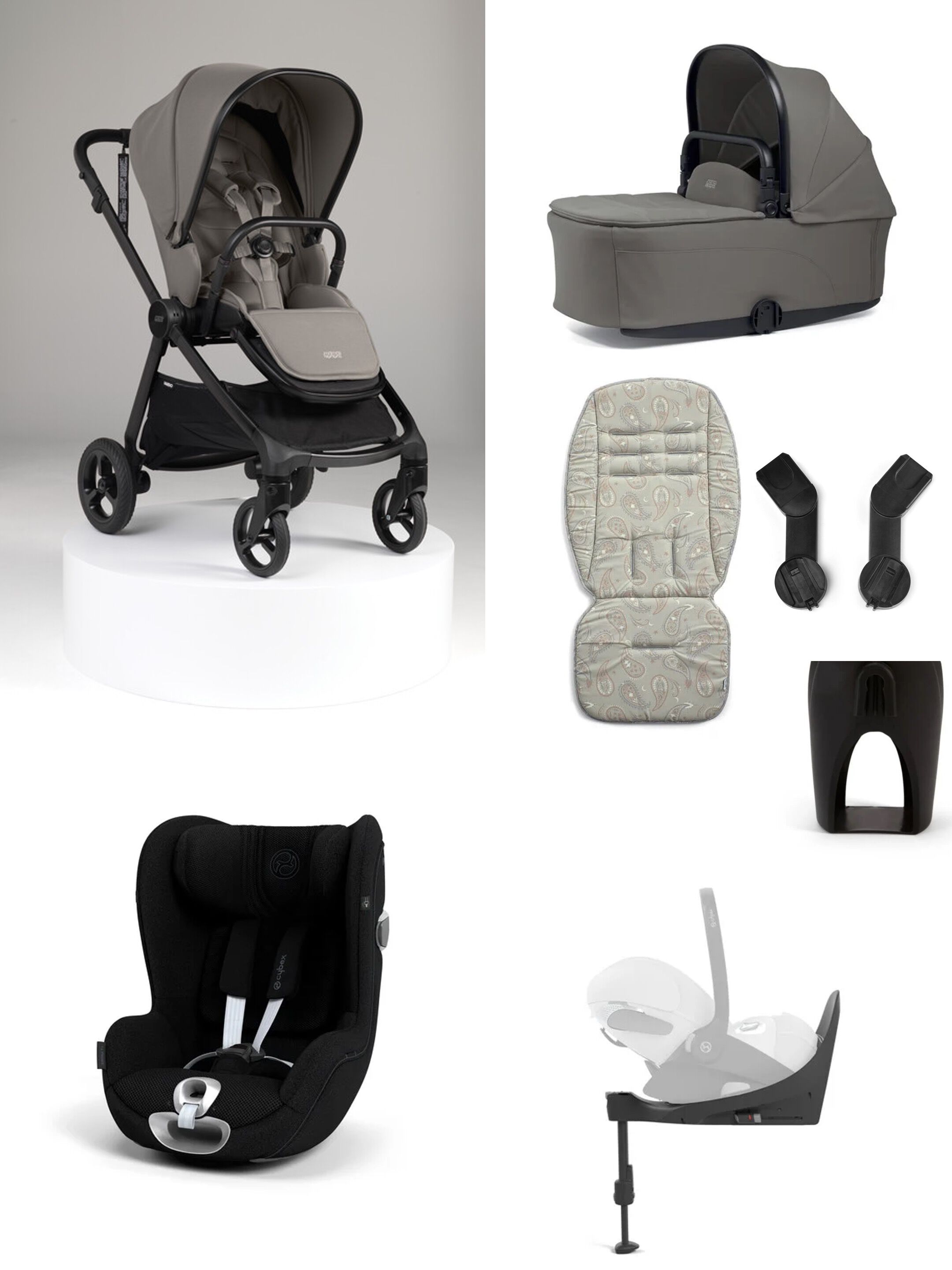 Vardo Storm Pushchair 7 Piece Bundle with Cybex Car Seat image number 1