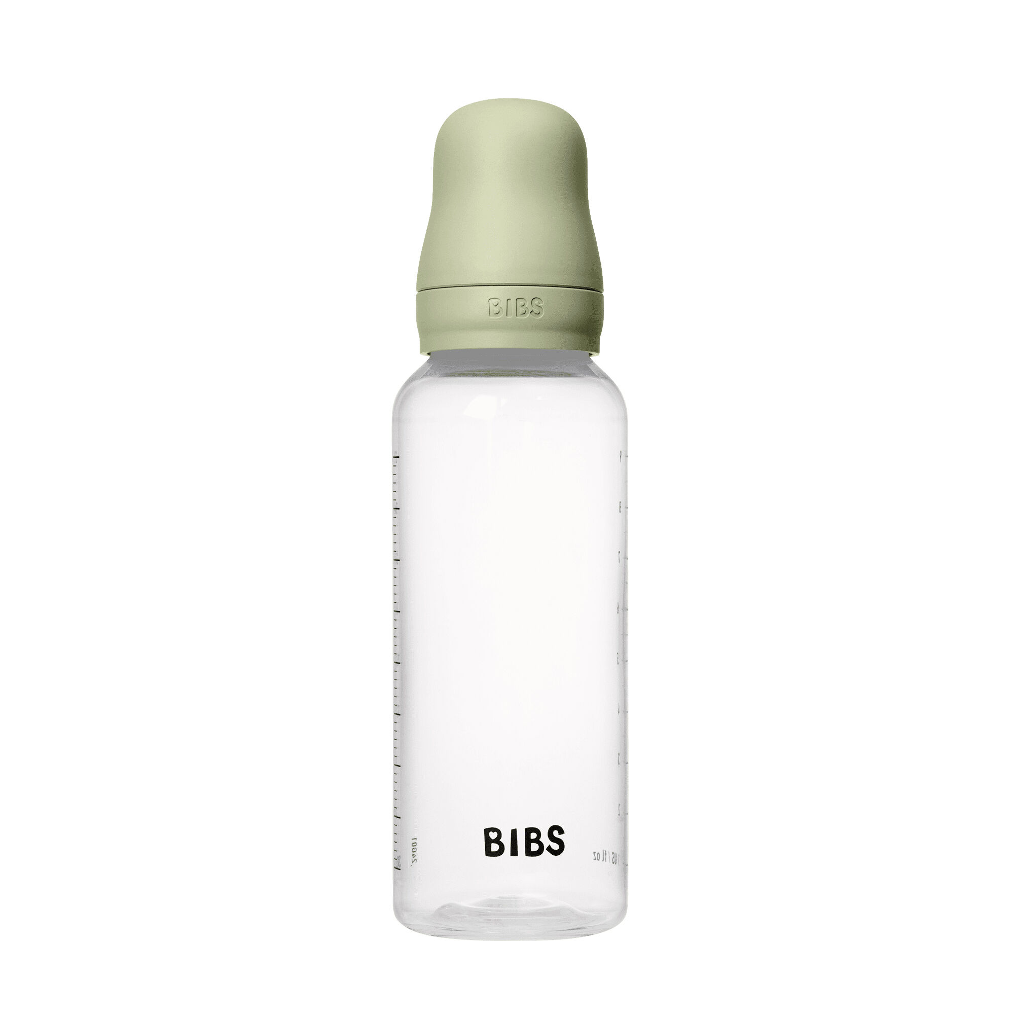 BIBS Baby Bottle Round Nipple Latex 1 Pack 270 Ml Medium Flow Sage
