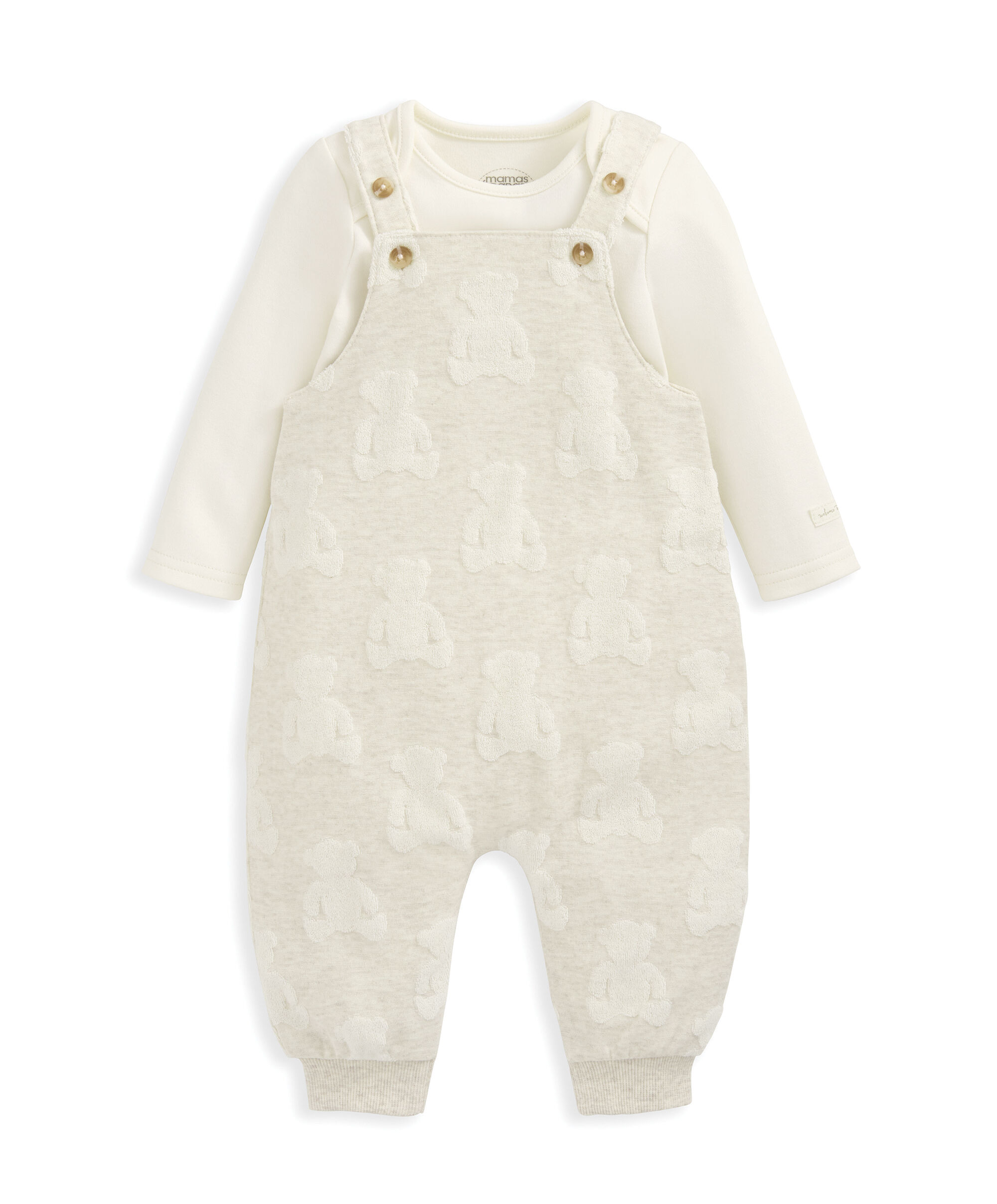 Dungarees & Bodysuit Outfit set - Teddy Bear image number 3